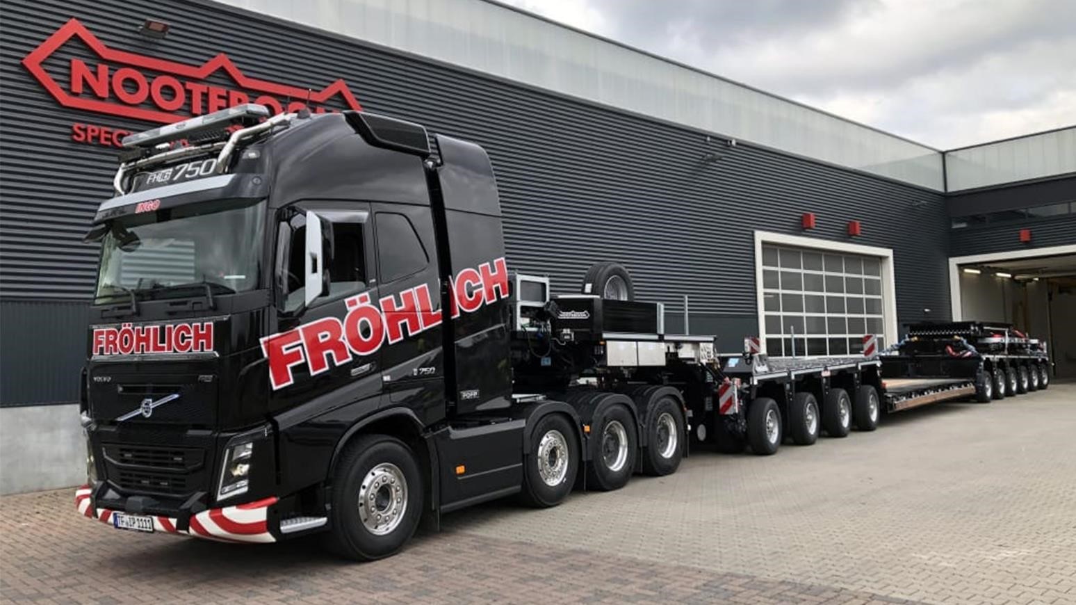 Nooteboom EURO-PX Low Loader Trailer Train Takes German Roads By Storm