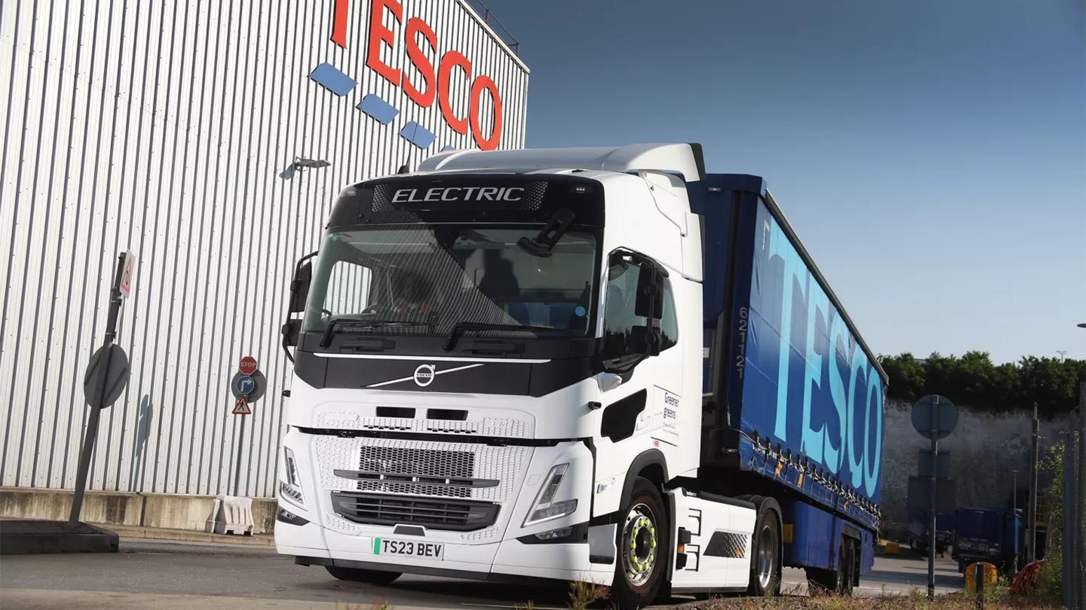 Tesco Adds New Volvo FM Electric To Distribution Fleet To Meet Carbon Goals