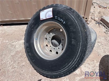 1 UNUSED AND 1 USED 445/65R22.5 TIRES ON ALCOA WHE Used Tires Cars upcoming auctions