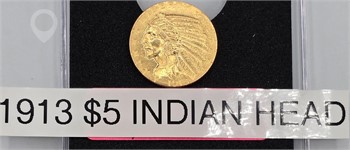 1913 $5 INDIAN HEAD GOLD COIN Used Gold Coins (Pre-1933) U.S. Coins Coins / Currency upcoming auctions