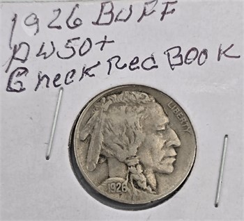 1926 BUFFALO NICKEL; AU 50+; CHECK RED BOOK Used Nickels U.S. Coins Coins / Currency upcoming auctions