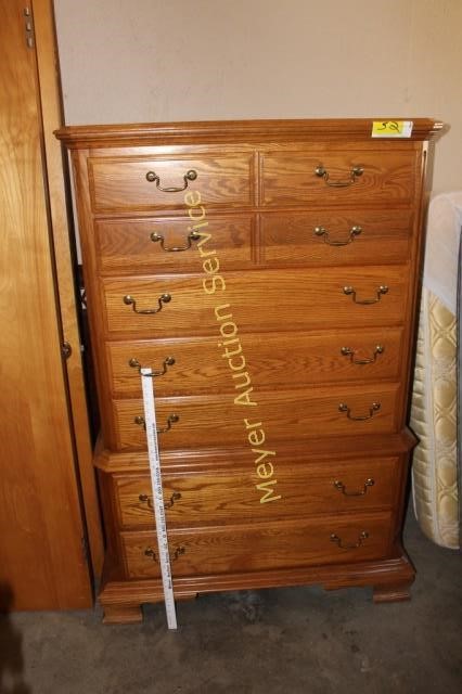 Sumter Cabinet Co Large Oak Chest Of Drawers Meyer Auction Service