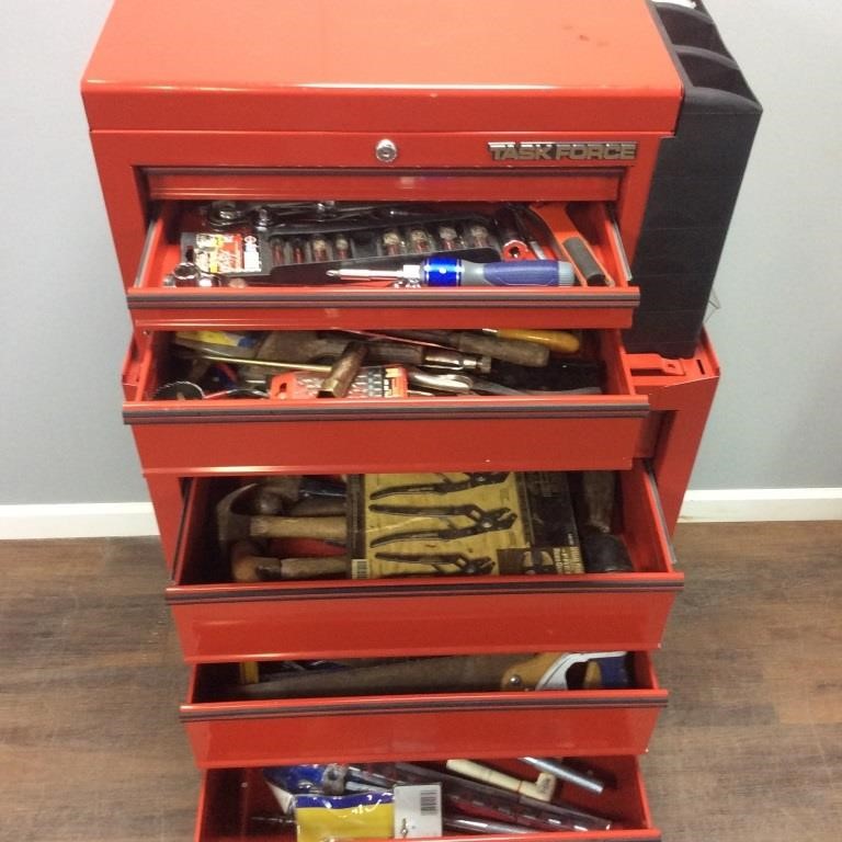 Task Force Tool Chest With Tools Carolina Auction House Llc