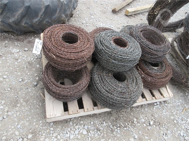 BARBED WIRE PALLET OF ROLLS Used Fencing Building Supplies auction results
