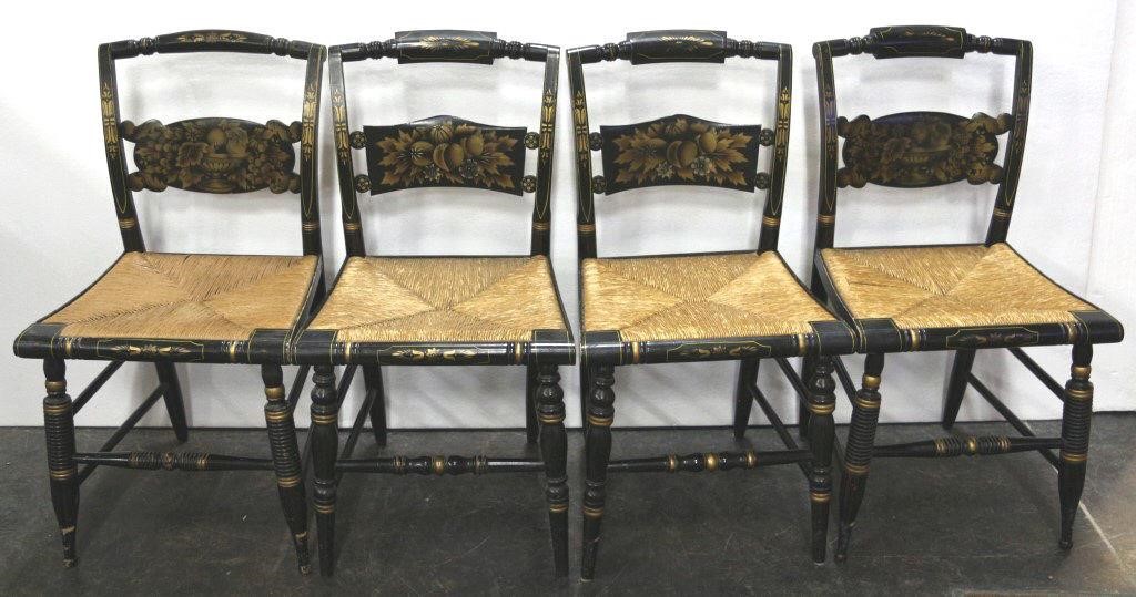 Set Of 4 L Hitchcock Chairs Made After 1950 Idaho Auction Barn