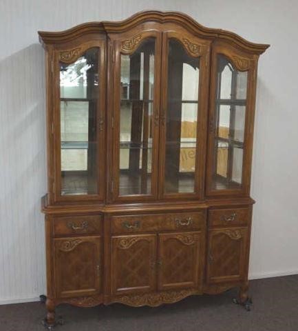 Queen Anne Formal China Cabinet And Hutch Asset Marketing Pros