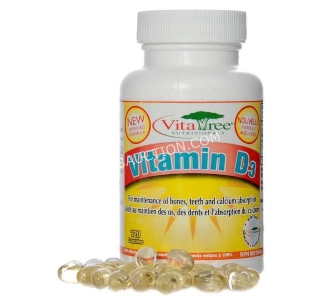 240 Capsules Of Vitatree Vitamin D3 45 Principal