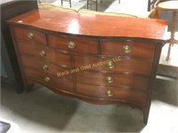 Wooden 9 Drawer Dixie Dresser Without A Mirror Black And Gold