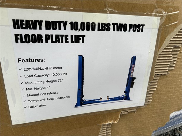 10,000 LBS 2 POST CAR LIFT New Automotive Shop / Warehouse auction results