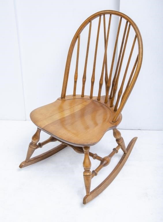 Nichols And Stone Co Windsor Style Rocking Chair The K And B