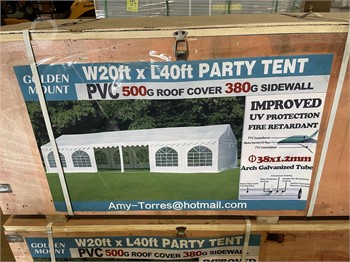 2024 GOLDEN MOUNT UNUSED 20' X 40' PARTY TENT New Other upcoming auctions