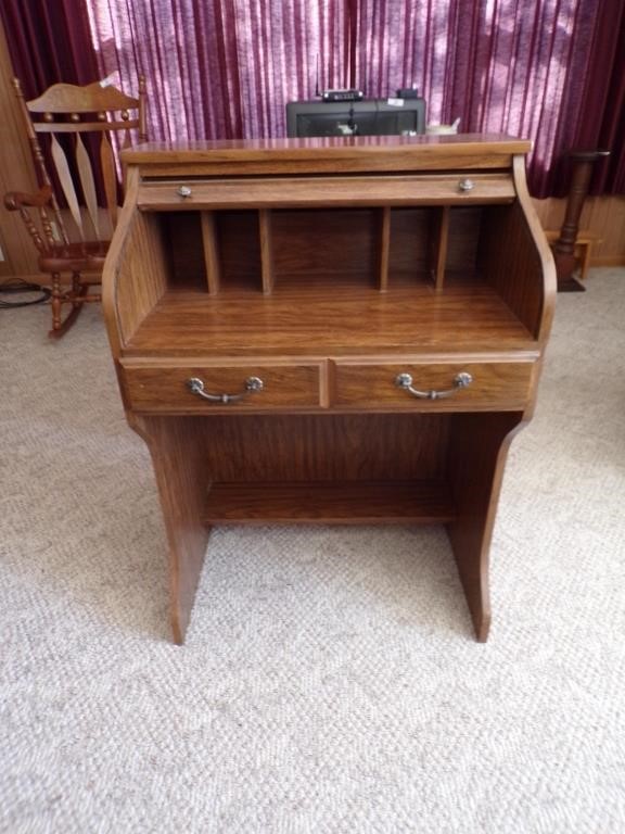 Small Roll Top Desk Is 40 Tall 29 X 19 Superior Auction