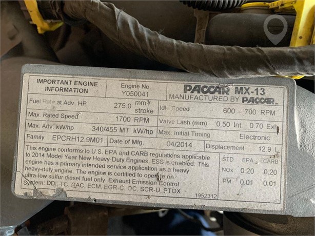 2015 PACCAR MX-13 Used Engine Truck / Trailer Components for sale
