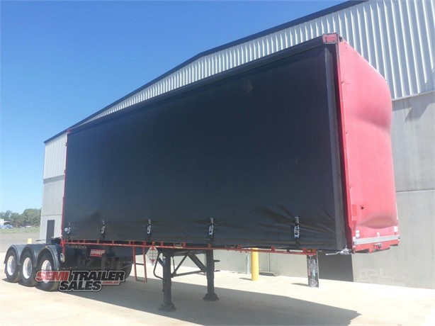 2008 BARKER 12 PALLET CURTAINSIDER A TRAILER Used Curtain Side / Roll Tarp Trailers for sale