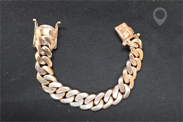(1) 10K ROSE GOLD CURB LINK 8" BRACELET Used Bracelets Fine Jewellery auction results