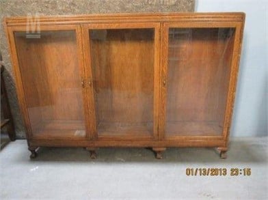 Antique Tiger Wood Display Case Other Items For Sale 1