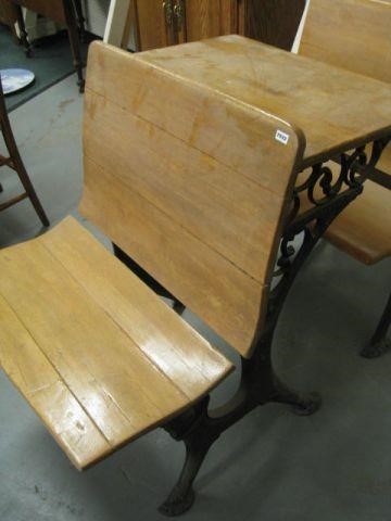 Antique Peabody Stiggleman Co Oak School Desk Wild West Auctions