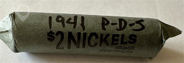 $2 ROLL OF NICKELS; 1941 P-D-S Used Nickels U.S. Coins Coins / Currency auction results