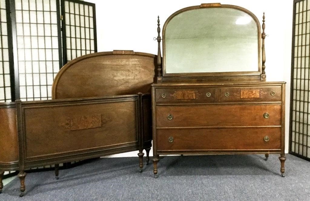 Berkey Gay Dresser Mirror And Bed Dangerfield Auctions Llc