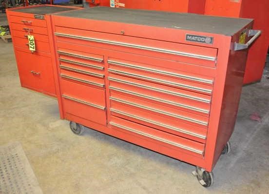 Matco Roll Away Cabinet Side Box Live And Online Auctions On