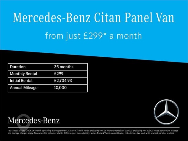 2024 MERCEDES-BENZ CITAN 109 Used Panel Vans for sale