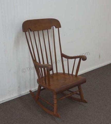 Vintage Tell City Andover Maple Rocking Chair Asset Marketing