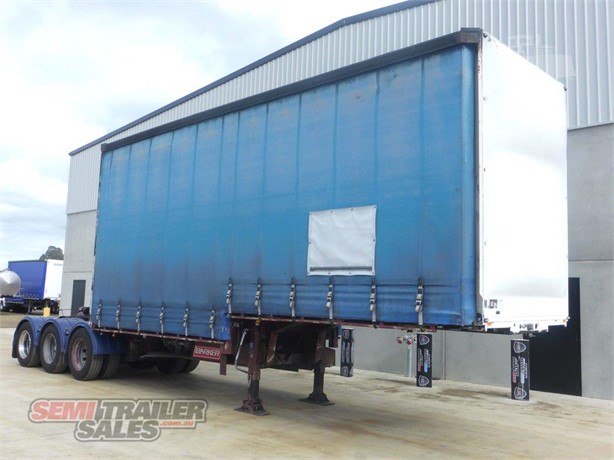 2007 BARKER 12 PALLET DROPDECK CURTAINSIDER A TRAILER Used カーテンサイド