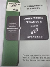 John Deere 420 Tractor Parts Manual