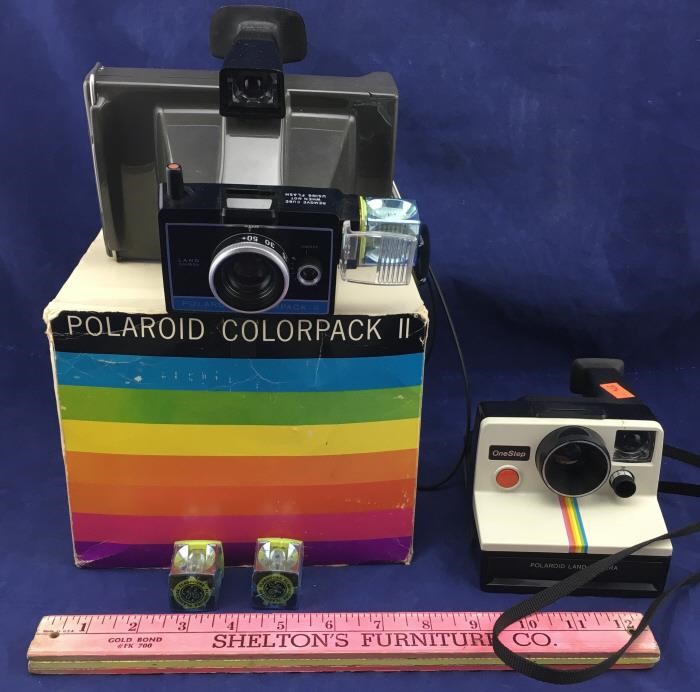Two Polaroid Land Cameras Chesapeake Marketplace