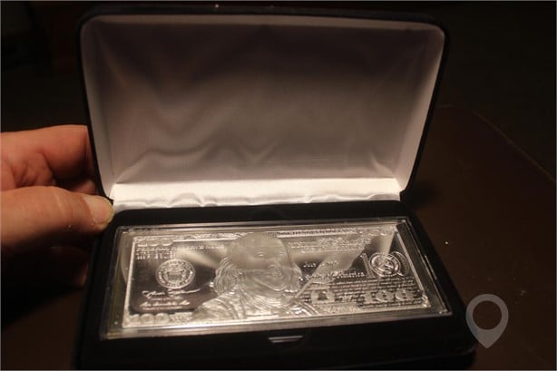 APMEX 4 TROY OZ SILVER BAR, $100 BILL Used Silver Bullion Coins / Currency auction results