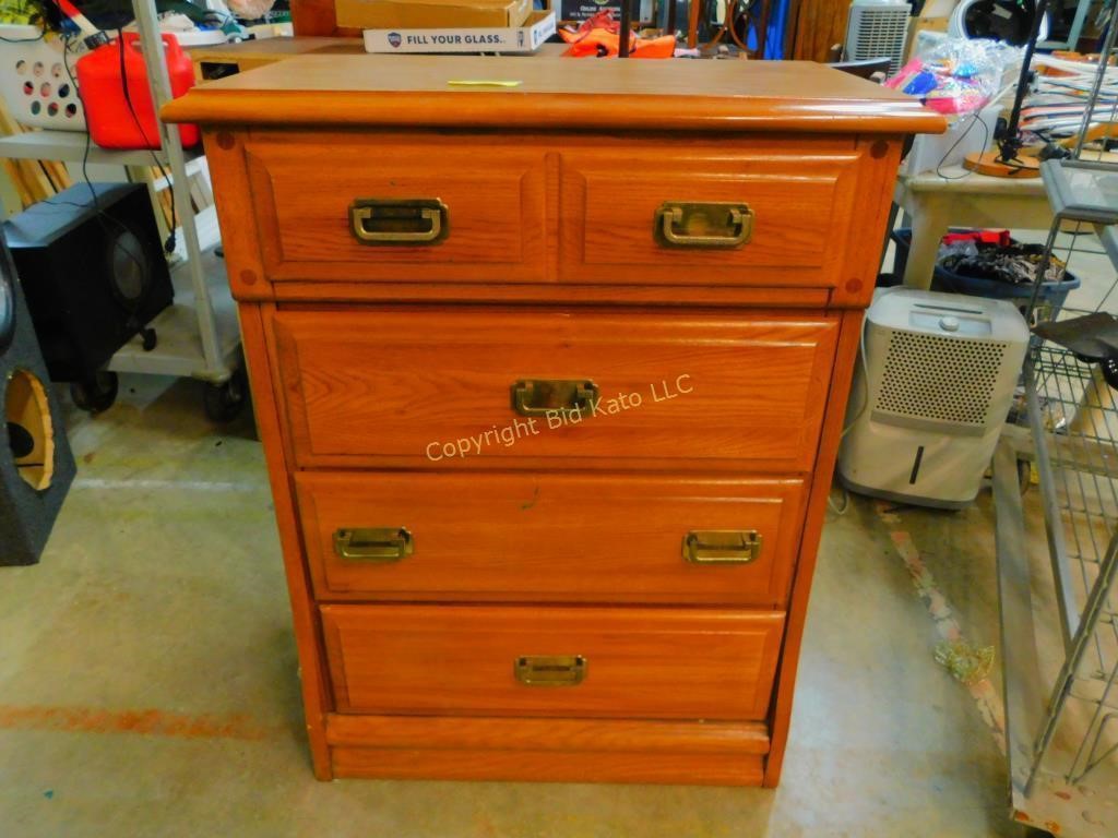 4 Drawer Wood Chest of Drawers HiBid Auctions Minnesota