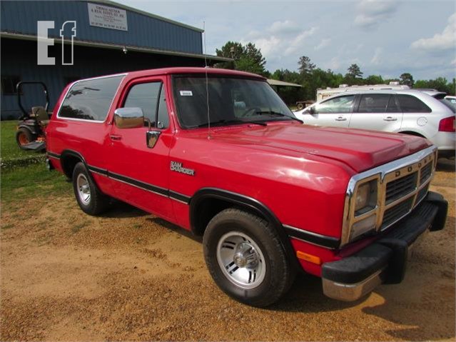 1991 DODGE RAM CHARGER | Online Auction Results 