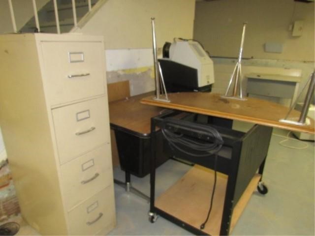 Basement File Cabinet Overhead Projector Tables Ron And Ray