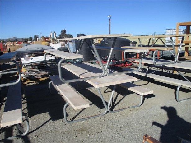 (2) OUTDOOR PICNIC TABLES W/BENCHES Used Deck / Patio Furniture auction results