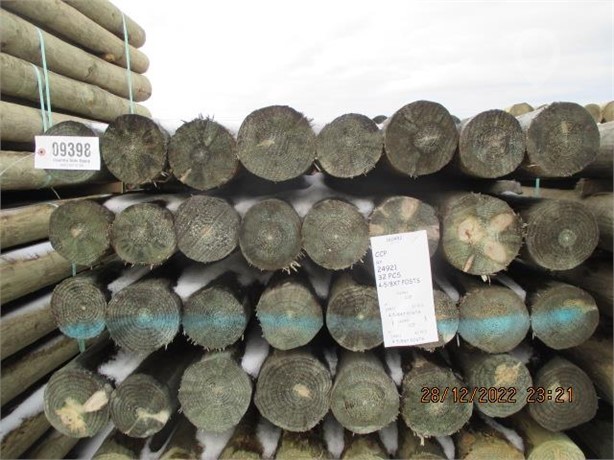 FENCE POSTS 4 5/8"X7' Used Fencing Building Supplies auction results