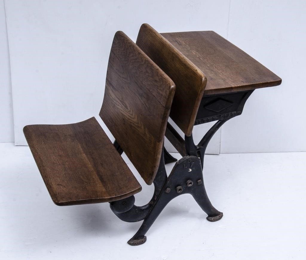 1890 S Silent Giant Adjustable School Desk The K And B Auction