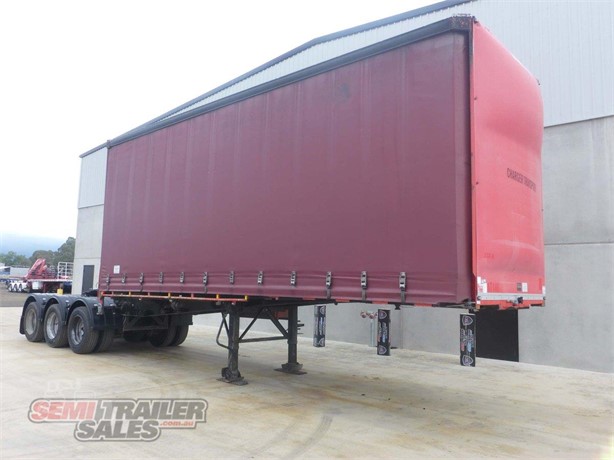 2004 BARKER 12 PALLET CURTAINSIDER A TRAILER Used Curtain Side / Roll Tarp Trailers for sale