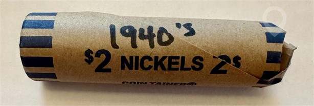 $2 ROLL OF NICKELS; 1940'S Used Nickels U.S. Coins Coins / Currency auction results