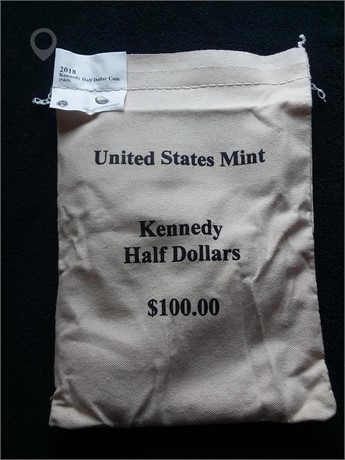 $100 FACE VERY HIGH MS GRADE 2018 KENNEDY HALF IN MINT SEWED BAG Used Half Dollars U.S. Coins Coins / Currency auction results