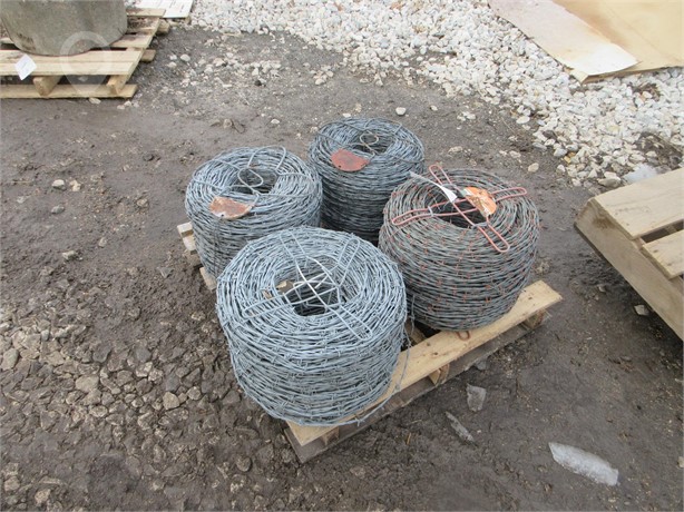 BARBED WIRE SET OF 4 NEW ROLLS New Fencing Building Supplies auction results