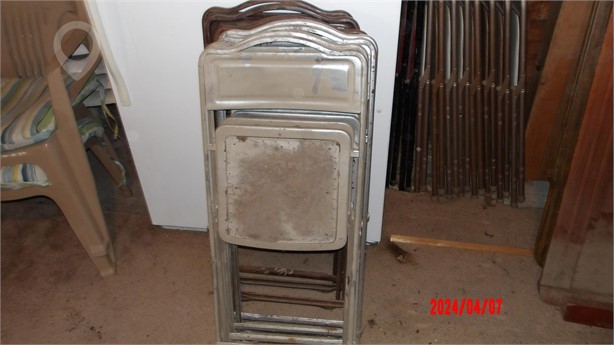 METAL FOLDING CHAIRS Used Other Antiques for sale