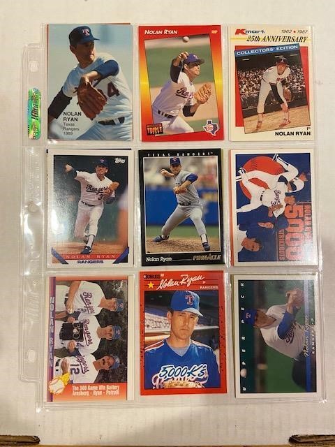 18 Different Nolan Ryan Baseball Cards Harmeyer Auction Appraisal Co