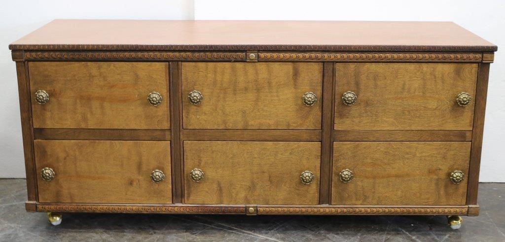 Low Long Dresser With 6 Deep Drawers Idaho Auction Barn