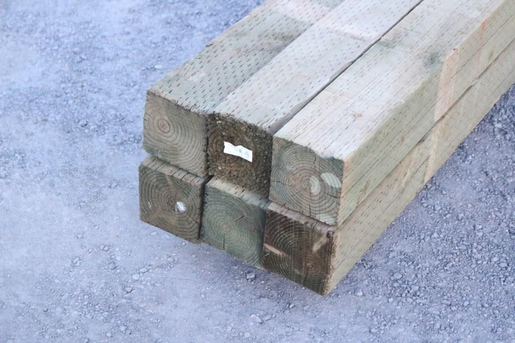 6x6's 6@18ft Pressure Treated Lumber Posts | Idaho Auction Barn