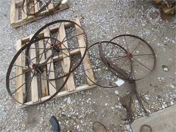 STEEL WHEELS VINTAGE SET OF 4 Used Horse Drawn Equipment upcoming auctions