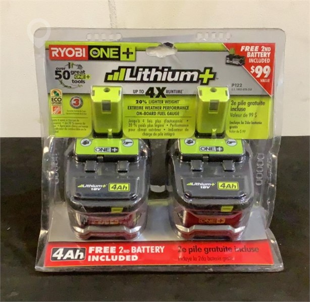 (2) RYOBI 18V BATTERIES Used Lawn / Garden Personal Property / Household items auction results