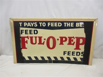 FUL-O-PEP FEEDS IT PAYS TO FEED THE BEST SIGN Gebraucht Werbung kommende versteigerungen