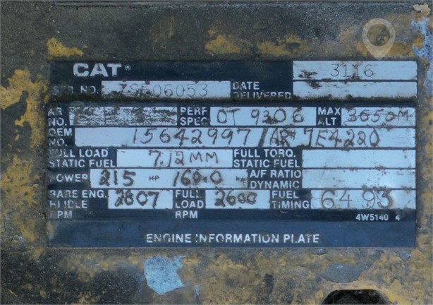 1990 CATERPILLAR 3116 Core Engine Truck / Trailer Components for sale