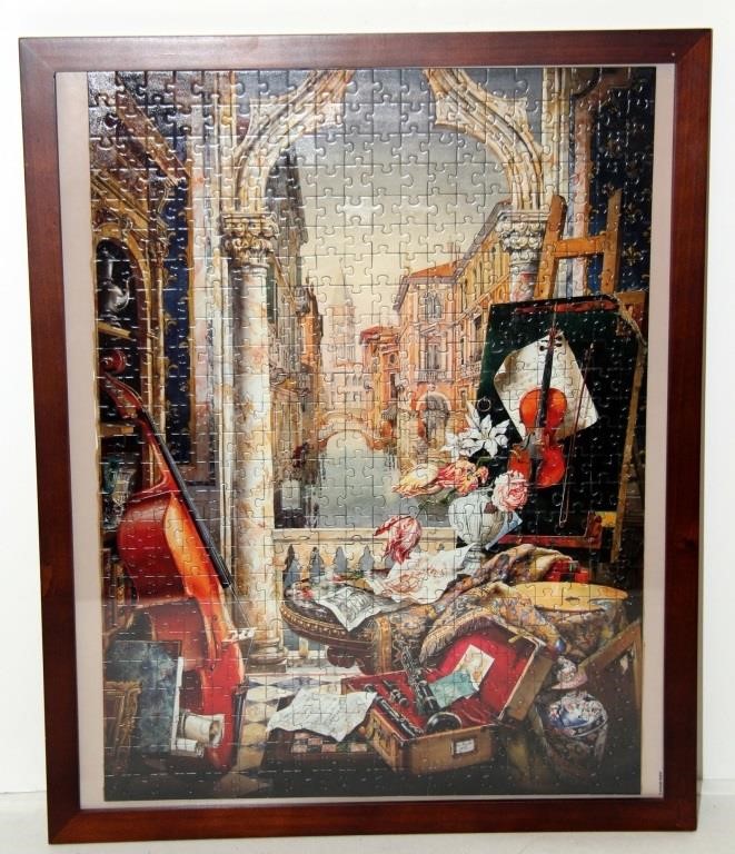 Fine Art Puzzle Of Venice Framed As Wall Art Big Al S Auction