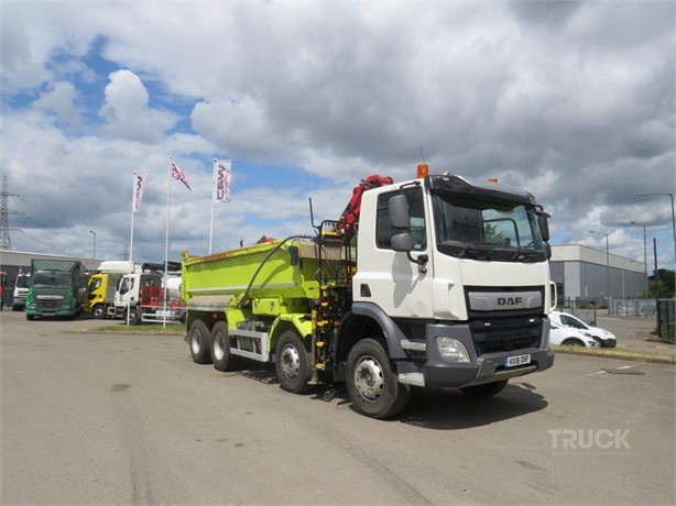 2018 DAF CF410 Used Vrachtwagen met Grijper-Kraan te koop